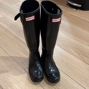 Hunter Tall Boots - Shiny Black